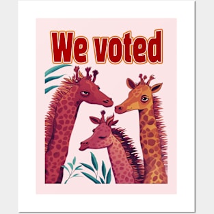 We Voted Posters and Art